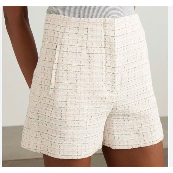 Veronica Beard Jazmin Cotton Tweed Shorts NWT High Waisted - Picture 8 of 8